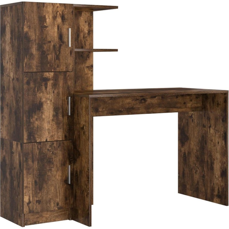 Γραφείο VidaXL 133,5x50x124 cm - Καπνιστή Δρυς (2 τεμ.)