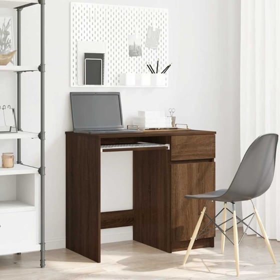 Γραφείο VidaXL από Επεξεργασμένο Ξύλο 86x49x76 cm - Καφέ Δρυς image 1