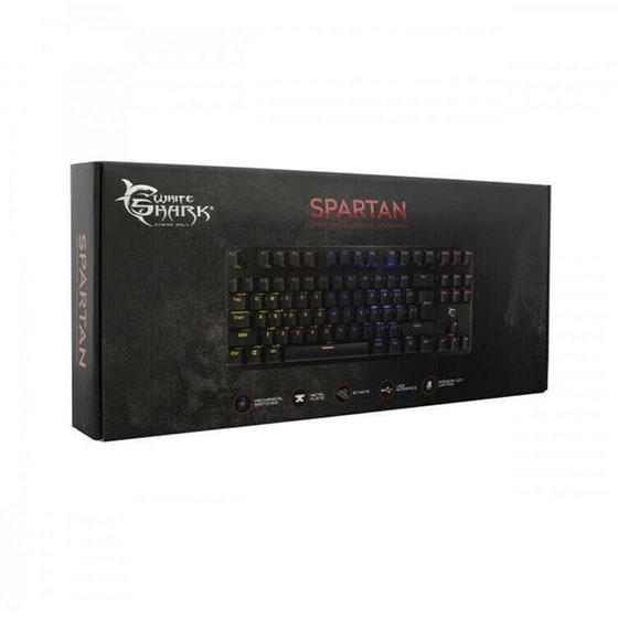 WhiteShark Spartan Gaming Μηχανικό Ενσύρματο Πληκτρολόγιο Μαύρο (US) image 4