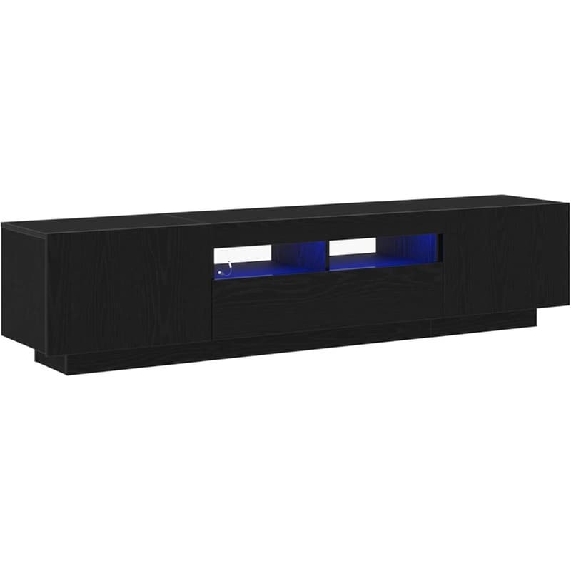 Έπιπλο Τηλεόρασης VidaXL με LED 2 τμχ 180 x 35 x 40 cm - Μαύρο