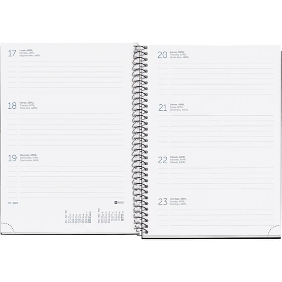 Ατζέντα Miquelrius 2023 Εβδομαδιαίο 12M A5 - Σπιράλ Spots image 5