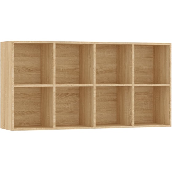Βιβλιοθήκη VidaXL από Μοριοσανίδα 66x30x130 cm - Sonoma/ Μπεζ image 4