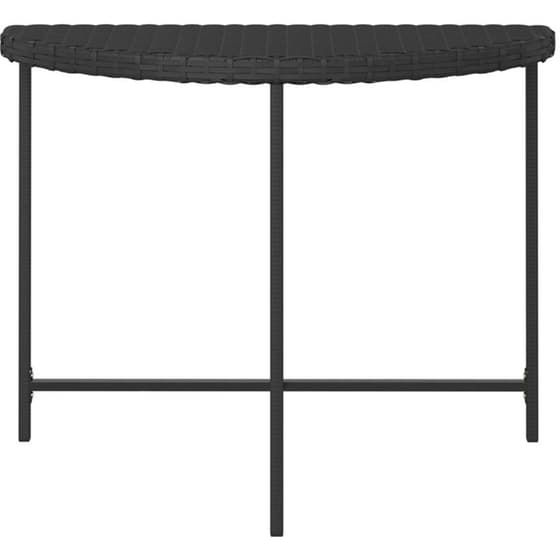 Τραπέζι Εξωτερικού Χώρου Βοηθητικό VidaXL από Ρατάν/Ατσάλι 100x50x75  cm  - Μαύρο image 4