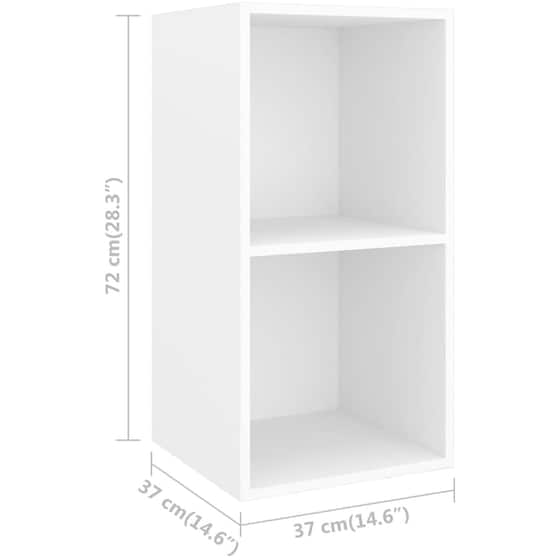 Έπιπλο Τηλεόρασης VidaXL από Μοριοσανίδα 4 Τμχ 37x37x72cm - Λευκό image 4