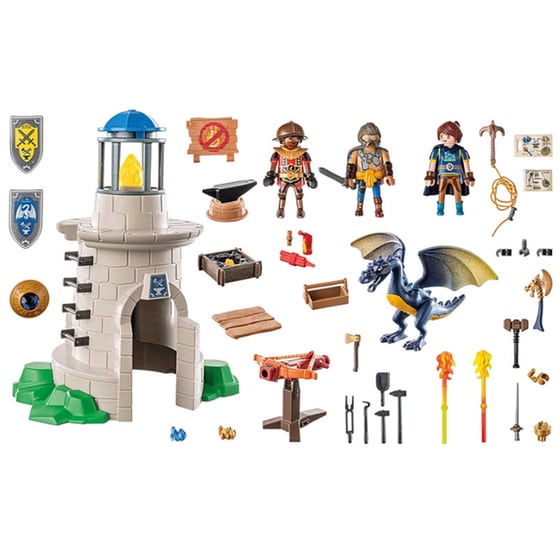 PLAYMOBIL® Novelmore Πύργος Ιπποτών με δράκο και σιδηρουργό (71483) image 1
