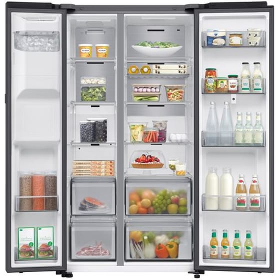 SAMSUNG RS90F66BEFEF Bespoke Family Hub No Frost 614 Lt Ανθρακί Ψυγείο Ντουλάπα image 3