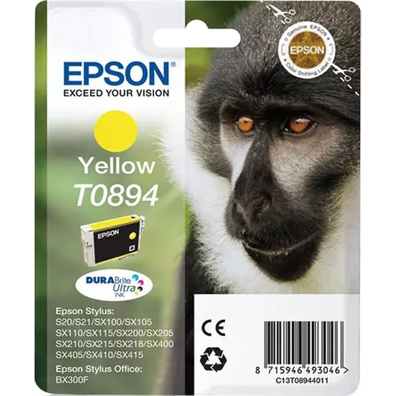 Epson T0894 Κίτρινο Μελάνι Εκτυπωτή C13T08944011