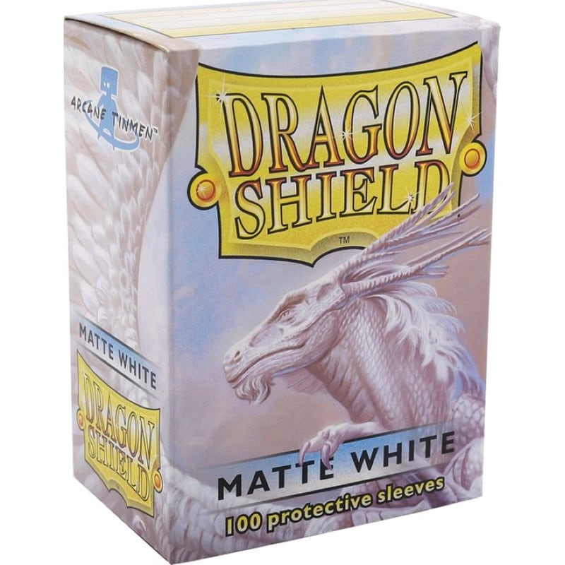 ARCANE TINMEN Dragon Shield Standard Card Sleeves Matte White 100 Τμχ