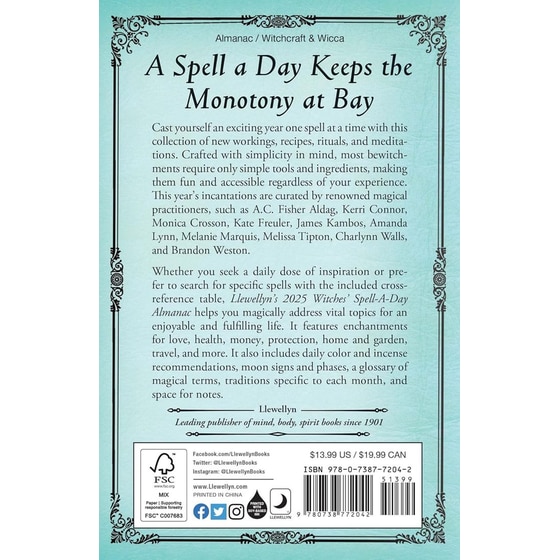 Llewellyn's 2025 Witches' Spell-A-Day Almanac image 1