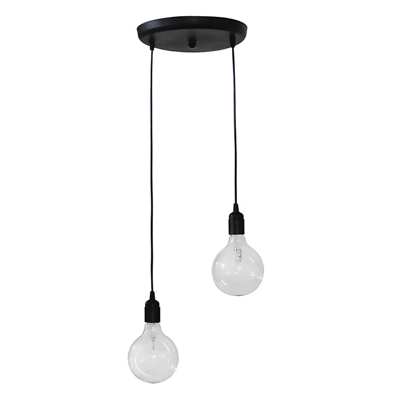 ΧΑΤΖΗΚΟΝΤΙΔΗΣ ΑΕ Φωτιστικό Κρεμαστό Οροφής Με 2 Καλώδια Σε Μαύρο Χρώμα C30