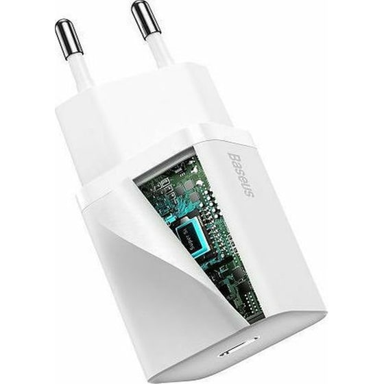 CHARGER BASEUS TZCCSUP-B02 LTG 20W WHT image 1