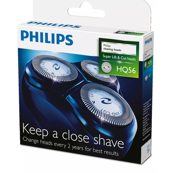 Ανταλλακτικές Κεφαλές PHILIPS HQ56/50 για Ξυριστική Μηχανή 3 Τμχ image 0