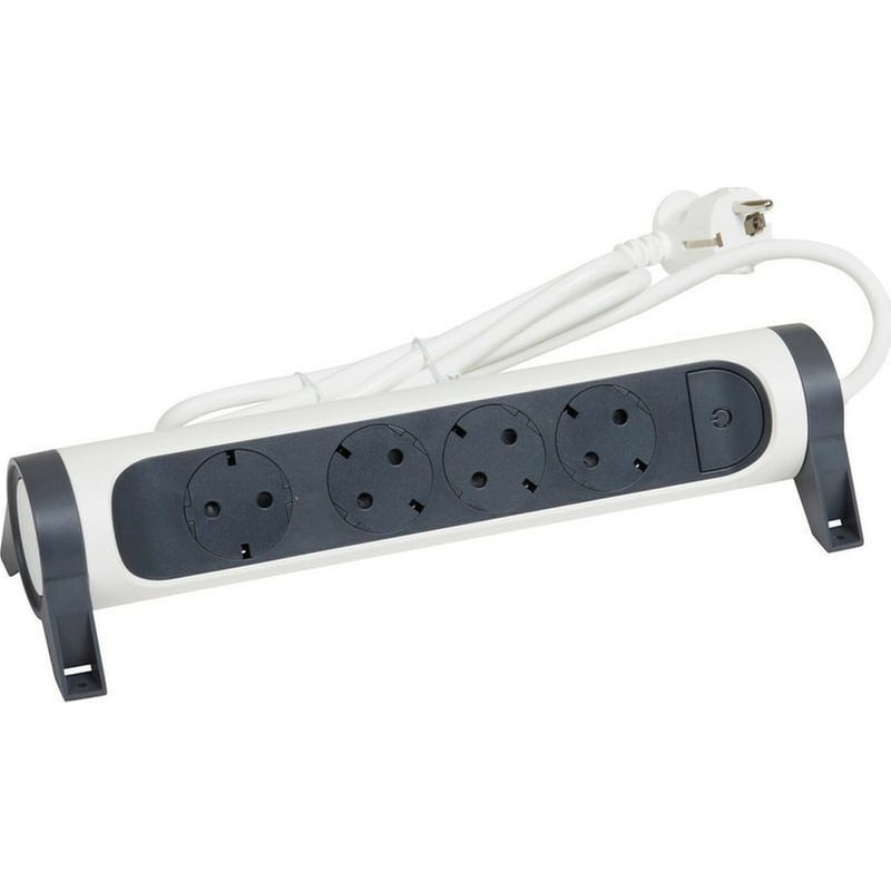 Πολύπριζο Legrand Surgearrest 4 θέσεων Rotating 1.5m - White/Grey