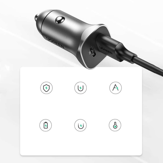 Αντάπτορας Φόρτισης UGREEN 18W PD+USB QC3.0 image 2