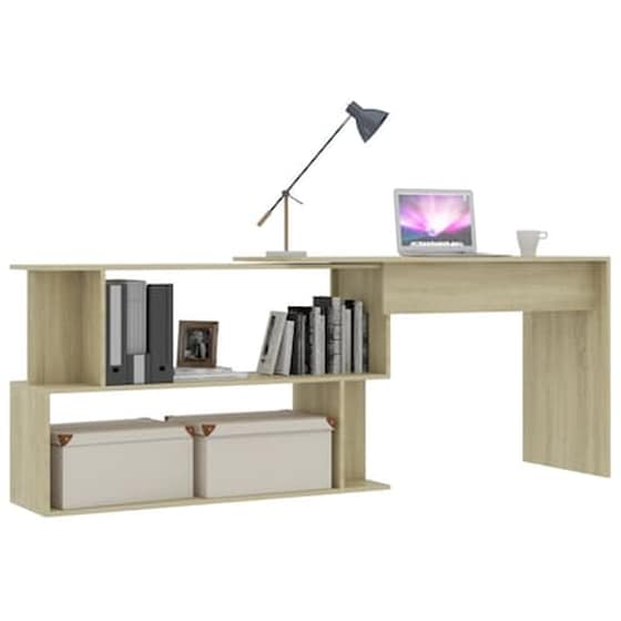 Γραφείο Γωνιακό VidaXL από Μοριοσανίδα 200x50x76cm - Μπεζ image 3