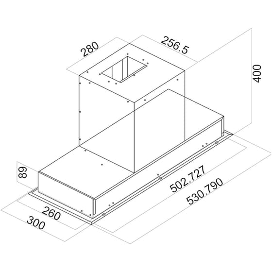 DAVOLINE INSIDE 060IXBL 60cm Inox Μηχανισμός Απορρόφησης image 1
