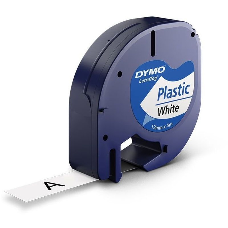 DYMO Κασέτα Ετικετογράφου Dymo 91201 LetraTag Plastic 4x12mm - Λευκό