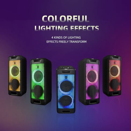 Party Speaker Akai Party Box 800 60W Karaoke - Μαύρο image 12