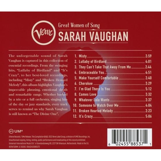 Great Women Of Song: Sarah Vaughan image 3