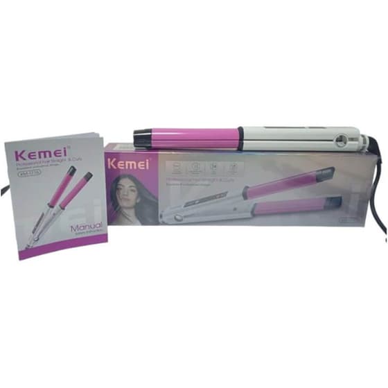Ισιωτικό Μαλλιών KEMEI KM-7016 Ροζ/Λευκό image 1