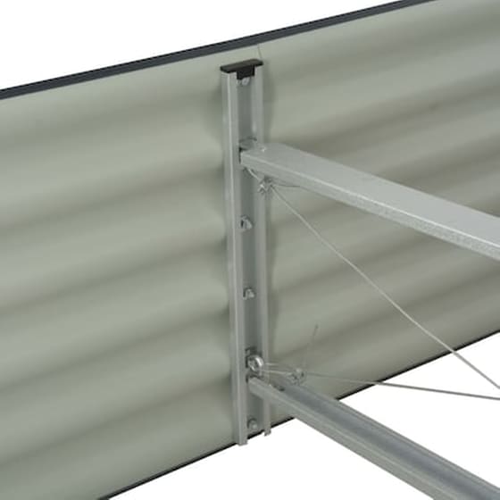 Vidaxl Ζαρντινιέρα Υπερυψωμένη Γκρι 240x80x44 Εκ. Γαλβανισμ. Χάλυβας image 5