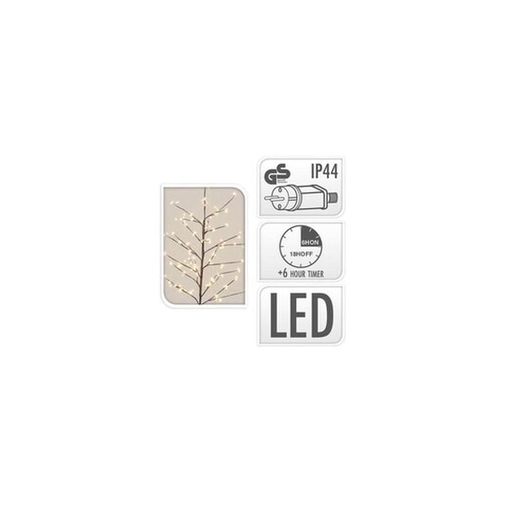 Φωτιζόμενο Δέντρο Διακοσμητικό Με 240 Led Στις Άκρες Των Κλαδιών Του, 120x120 Cm image 2