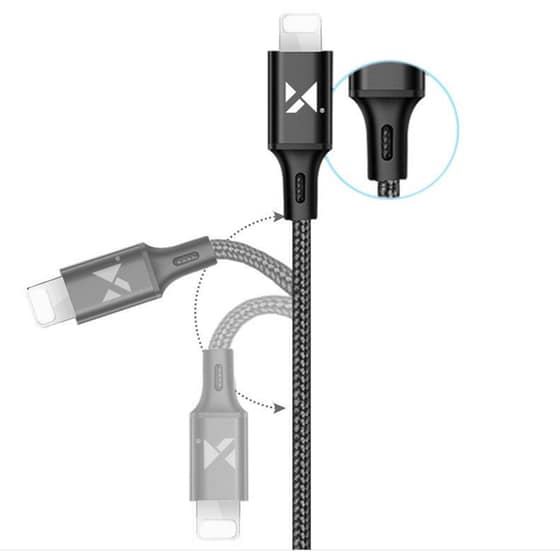 Καλώδιο δεδομένων Wozinsky Wuc-l1b Usb to Lightning 2.4A 1m - Black image 1
