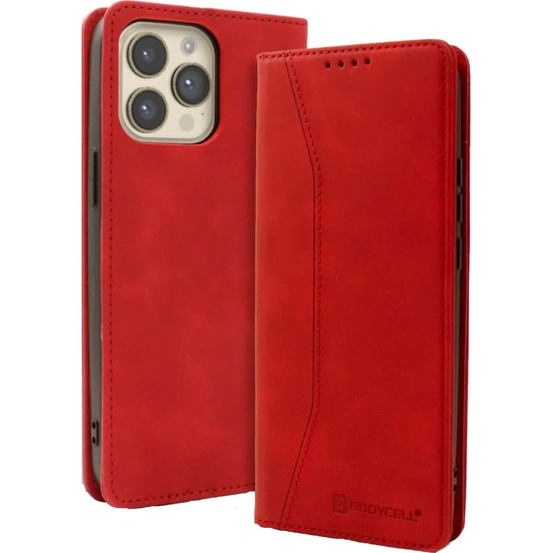 Θήκη Apple iPhone 15 Pro - Bodycell Πορτοφόλι - Red