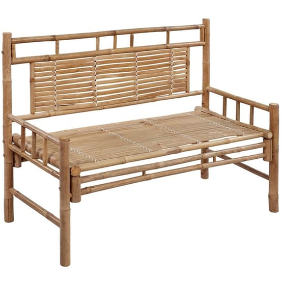 Παγκάκι Κήπου VidaXL με Μαξιλάρι από Μπαμπού 120x55x90 cm - Καφέ/Πράσινο image 3