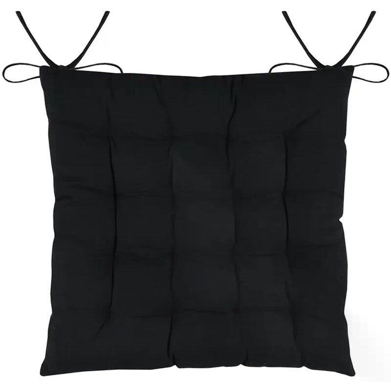 Μαξιλάρι Καρέκλας Spitishop Βαμβάκι 38x38cm - Μαύρο