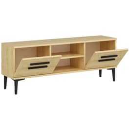 Έπιπλο Τηλεόρασης 24Mall Lira Sapphire από Μοριοσανίδα 120x29.6x48.2 cm - Μπεζ/Μαύρο