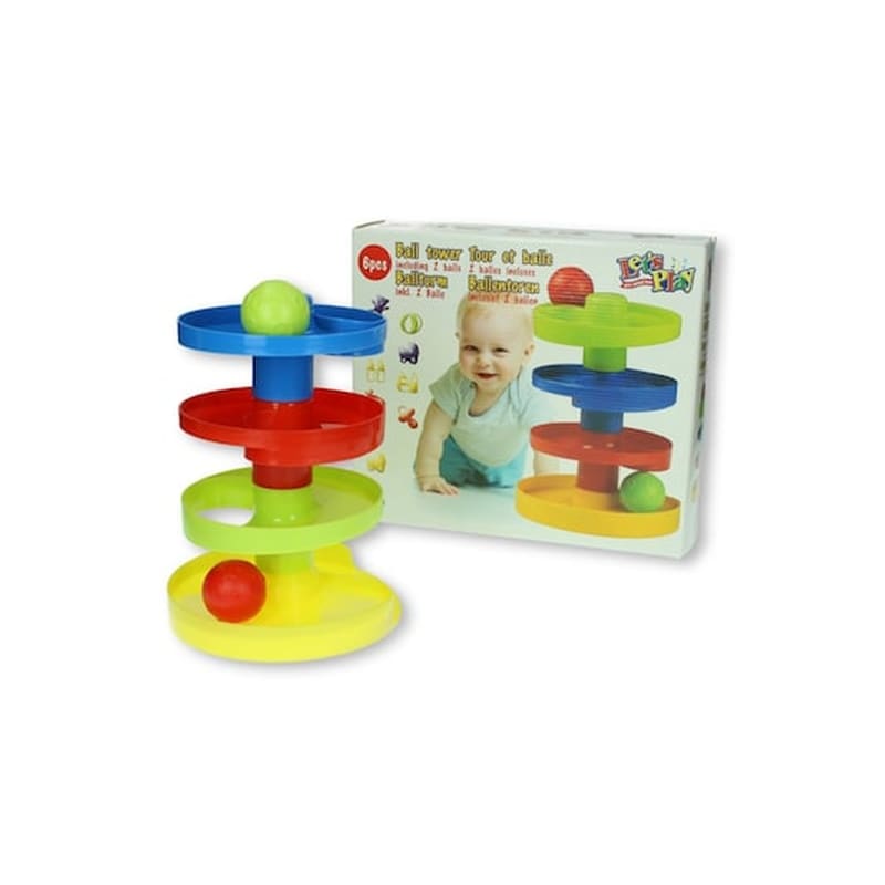 Παιδικός Κυκλικός Πύργος με 2 Μπάλες, Παιδικό Παιχνίδι Δραστηριοτήρων, Lets Play 06093