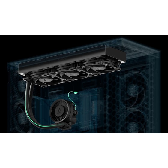 Υδρόψυξη Επεξεργαστή Τριπλού Ανεμιστήρα 140mm Arctic Liquid Freezer III Pro 420 image 1