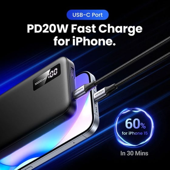 Powerbank Ugreen PB311 10.000mAh - Μαύρο image 2