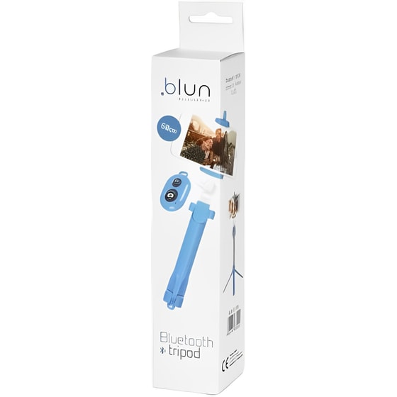 Τρίποδο Selfie Stick Blun SSTR-01 με Bluetooth - Γαλάζιο image 3