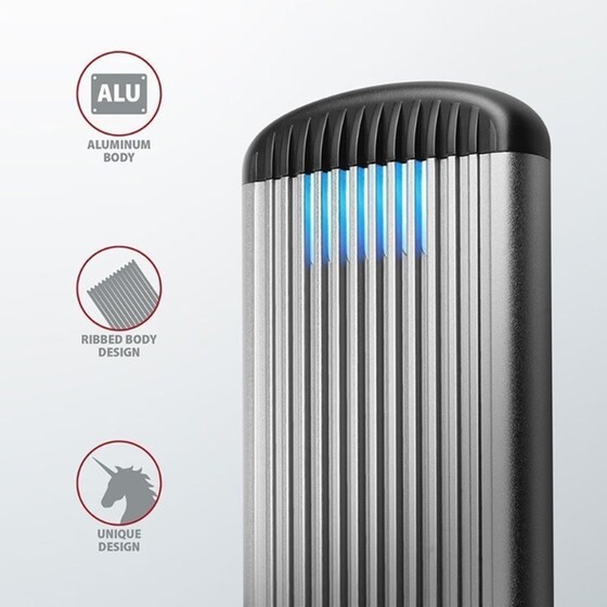 AXAGON EEM2-SA USB Micro-B 3.2 Gen 1 Θήκη για M.2 SATA SSD 30-80mm Screwless image 4