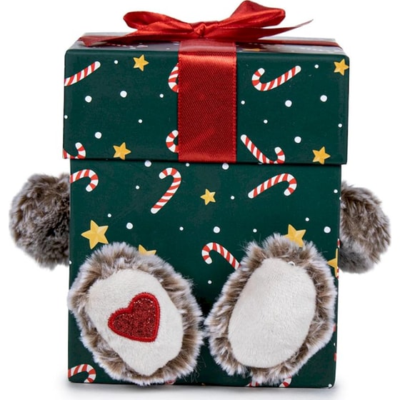Λούτρινο Χριστουγεννιάτικο Αρκουδάκι Softies Happy Christmas σε Γιορτινό Κουτί (20cm) image 2
