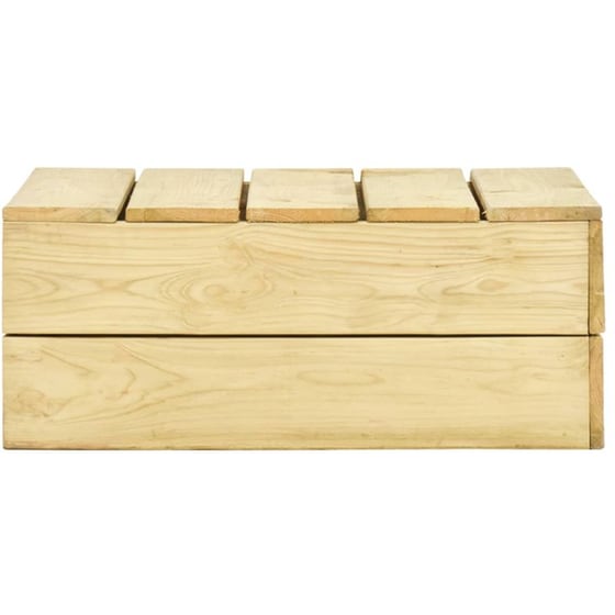 Τραπέζι Εξωτερικού Χώρου VidaXL από Ξύλο 75x75x31 cm - Μπεζ image 1