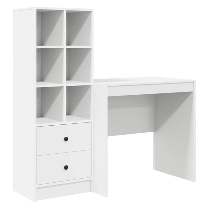 Γραφείο VidaXL 125,5x50x127 cm - Λευκό (2 τεμ.)