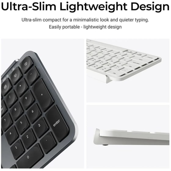 Keychron B2 Pro Ultra-Slim Ασύρματο Bluetooth Πληκτρολόγιο - Space Grey (US) image 6