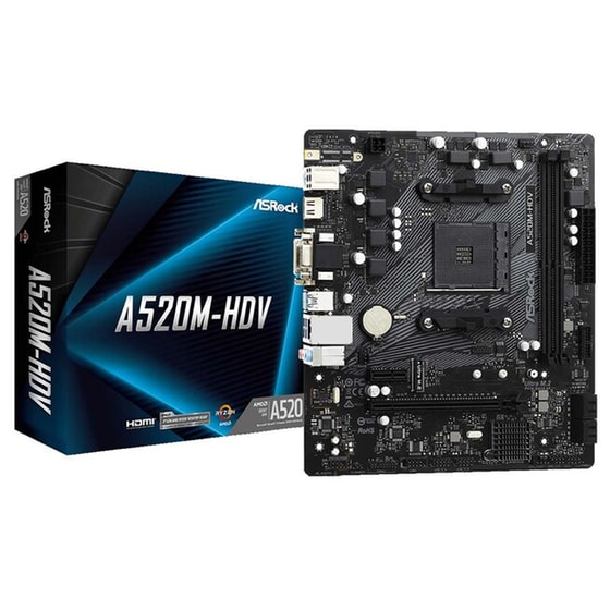 Asrock A520M-HDV AMD A520 Micro ATX με Socket AMD AM4 image 3