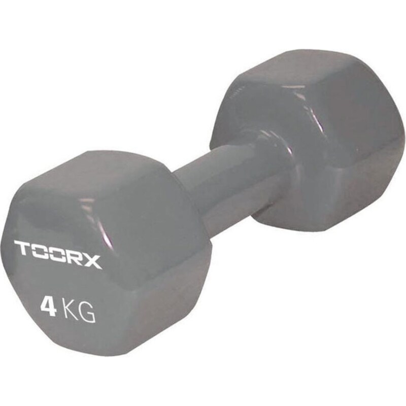 Βαράκι Εξάγωνο 4kg Toorx 10-432-079 Βινυλίου - Γκρι TOORX