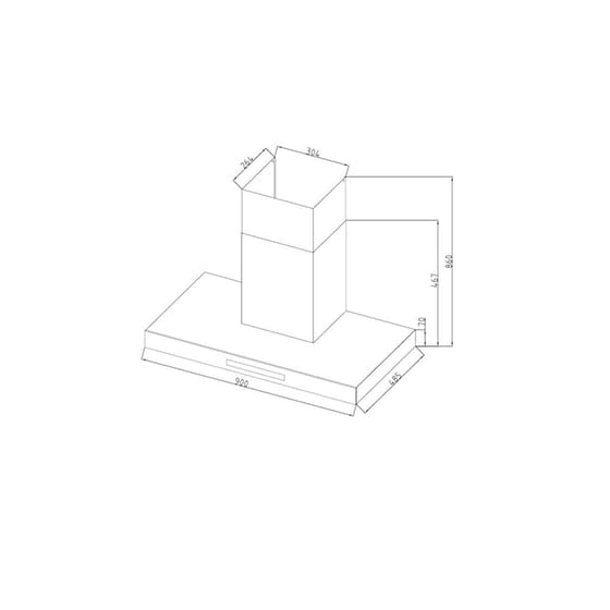 DAVOLINE METRIC PRO IX 90 90 cm Inox Απορροφητήρας Καμινάδα - Τζάκι image 4