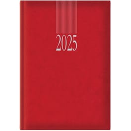 Ημερολόγιο Ημερήσιο 2025 Θεοφύλακτος 12M 14.5x20.5 cm Sidney Classic Κόκκινο