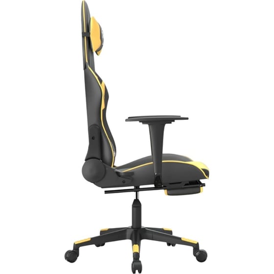 Καρέκλα Gaming VIDAXL 3143701 με Υποπόδιο από Τεχνητό Δέρμα - Μαύρο image 1