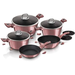 Σετ Μαγειρικά Σκεύη BERLINGER BH-6043 10 τμχ Ροζ