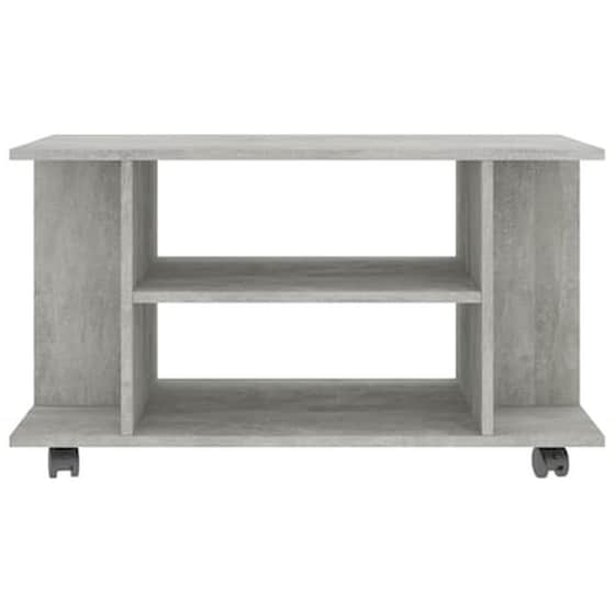 Vidaxl Έπιπλο Tv Με Ρόδες Γκρι Σκυροδέματος 80x40x40 Εκ. Μοριοσανίδα image 4