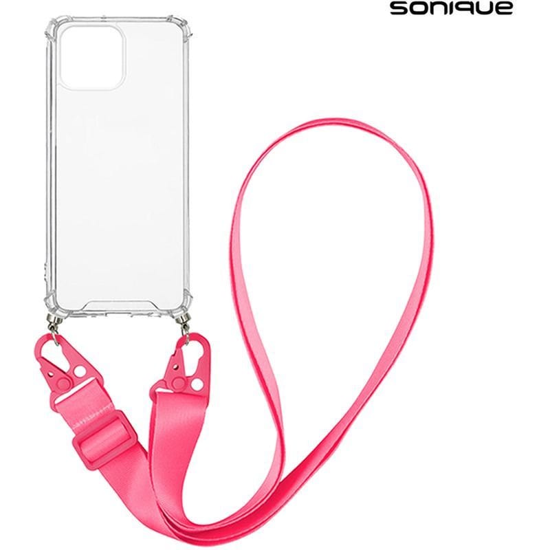 Θήκη Apple iPhone 13 Pro Max - Sonique με Strap Armor Clear - Ροζ