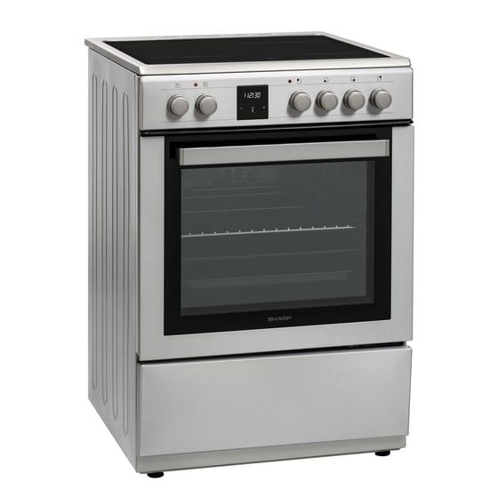 SHARP KF-76FVDT22IMK-EU 65 Lt Inox Ηλεκτρική Κουζίνα Κεραμική image 3