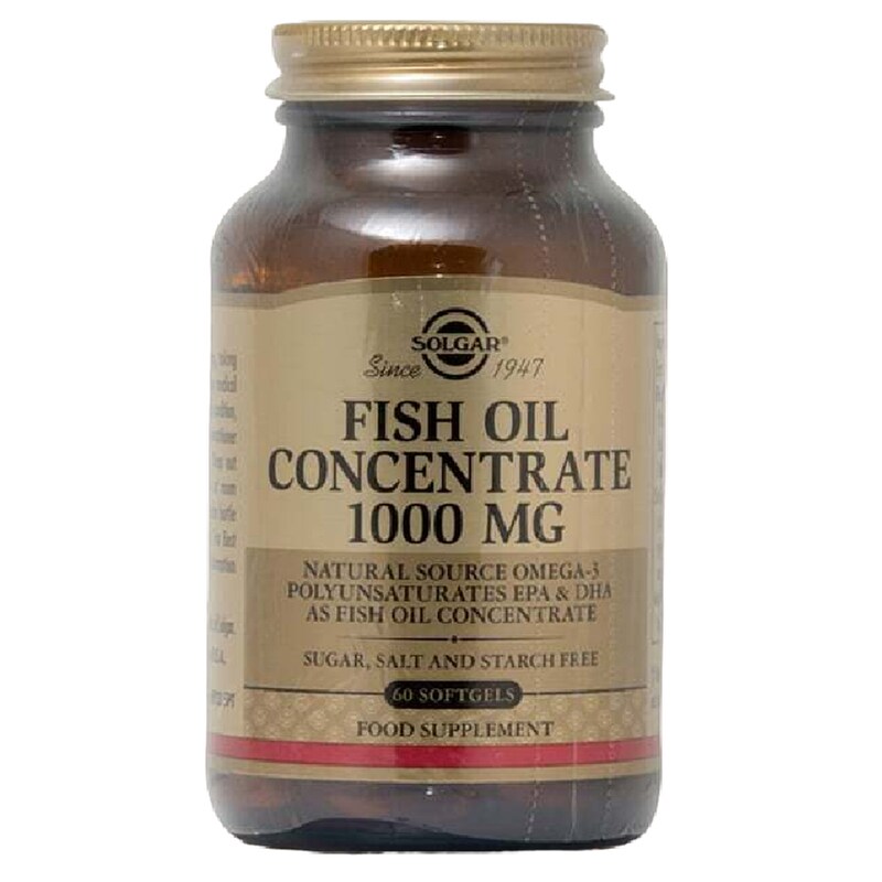 Λιπαρά Οξέα Solgar Fish Oil Concentrate 1000mg - 60 κάψουλες